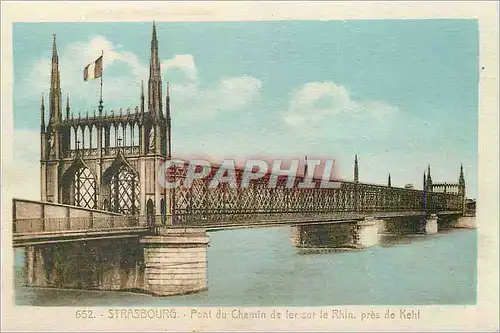 Cartes postales Strasbourg Pont du Chemin de Fer sur le Rhin pres de Kehl