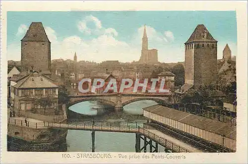 Cartes postales Strasbourg vue prise des Ponts Couverts