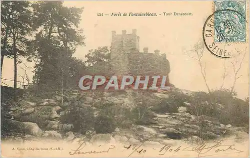 Cartes postales Foret de Fontainebleau Tour Denecourt