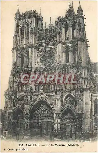 Cartes postales Amiens la Cathedrale (Facade)