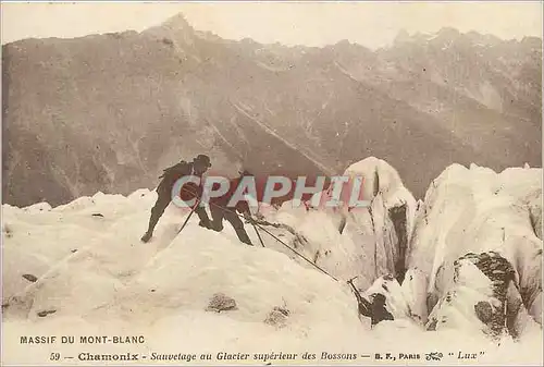 Ansichtskarte AK Chamonix Massif du Mont Blanc Alpinisme