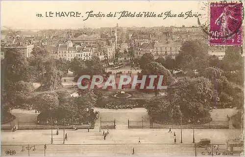 Cartes postales Le Havre Jardin de l'Hotel de Ville et Rue de Paris