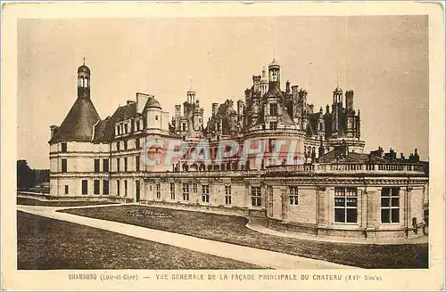 Ansichtskarte AK Chambord (Loir et Cher) Vue Generale de la Facade Principale du Chateau