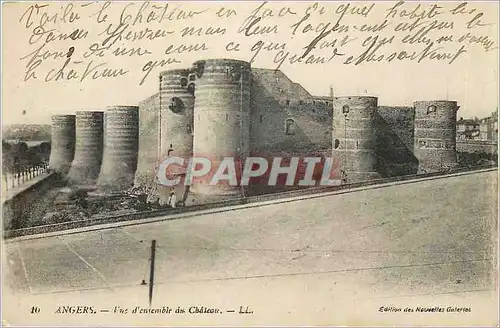 Cartes postales Angers vue d'Ensemble du Chateau