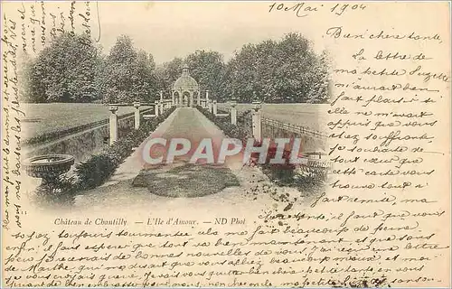 Cartes postales Chateau de Chantilly l'Ile d'Amour (carte 1900)
