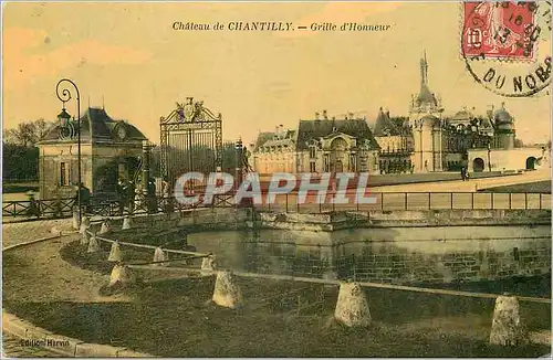 Cartes postales Chateau de Chantilly Grille d'Honneur