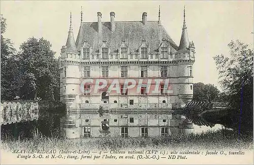 Cartes postales Azay le Rideau (Indre et Loire) Chateau National