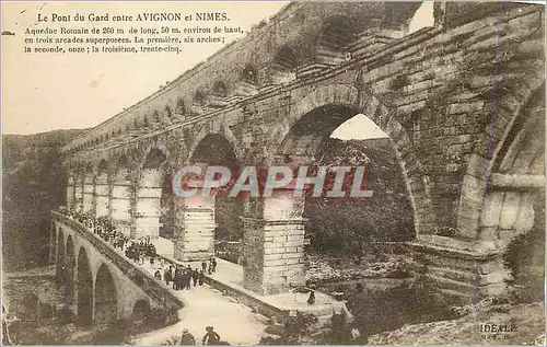 Cartes postales Le Pont du Gard entre Avignon et Nimes