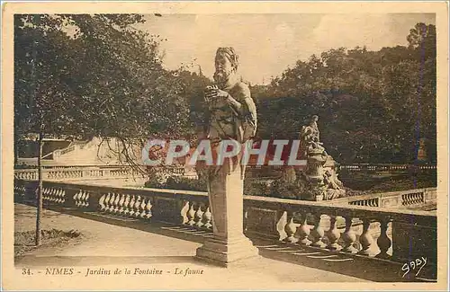 Cartes postales Nimes Jardins de la Fontaine La faune
