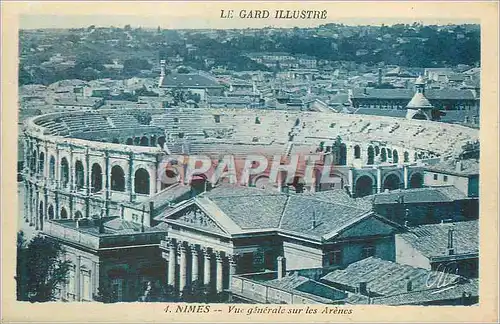 Cartes postales Nimes vue Generale sur les Arenes