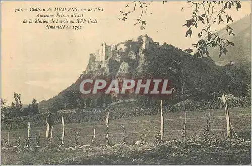 Cartes postales Chateau de Miolans vu de l'Est