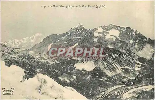 Cartes postales Le Mont Blanc (4810m) et le Mont Pourri (3788m)