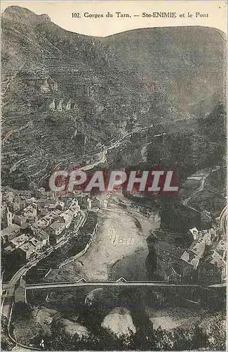 Cartes postales Gorges du Tarn Ste Enimie et le Pont