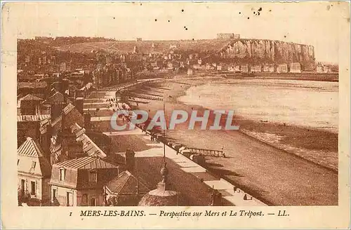 Cartes postales Mers les Bains Perspective sur Mers et le Treport