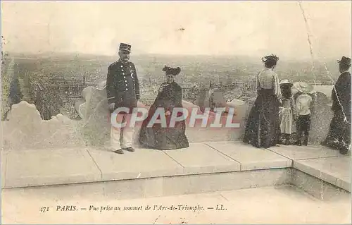Cartes postales Paris vue prise au Sommet de l'Arc de Triomphe