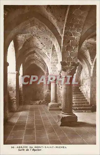 Ansichtskarte AK Abbaye du Mont Saint Michel Salle de l'Aquilon