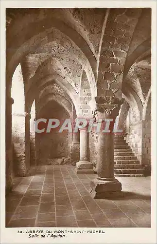 Cartes postales Abbaye du Mont Saint Michel Salle de l'Aquilon