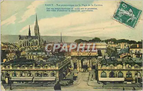 Cartes postales Nancy vue Panoramique sur la Place de la Carriere