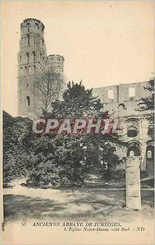 Cartes postales Ancienne Abbaye de Jumieges l'Eglise Notre Dame