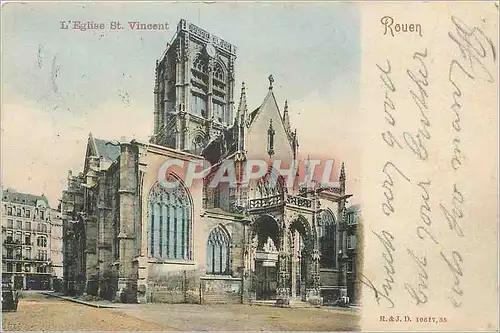 Cartes postales Rouen l'Eglise St Vincent (carte 1900)