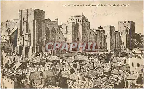Cartes postales Avignon vue d'Ensemble du Palais des Papes