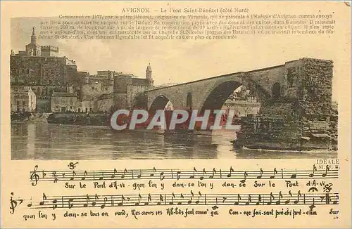 Cartes postales Avignon le Pont Saint Benezet (Cote Nord)