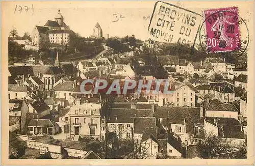 Cartes postales Provins (S et M) Vue Panoramique cachet Daguin