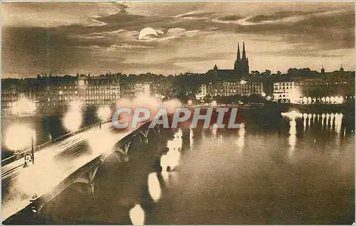 Ansichtskarte AK Bayonne (B P) Vue Generale prise la Nuit