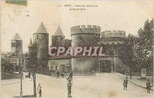 Cartes postales Metz Porte des Allemands Enfants Militaria