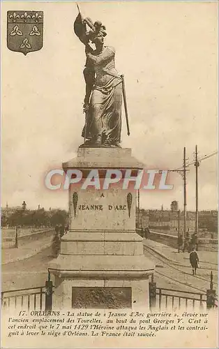 Cartes postales Orleans la Statue de Jeanne d'Arc Guerriere