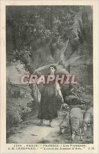 Cartes postales Paris Pantheon les Fresques Lenepveu Vision de Jeanne d'Arc