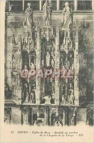 Cartes postales Bourg Eglise de Brou Retable en Marbre
