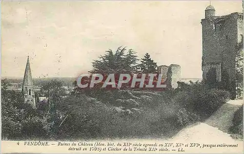 Cartes postales Vendome Ruines du Chateau