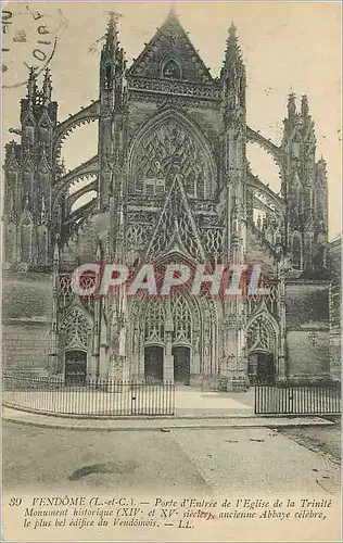 Ansichtskarte AK Vendome (L et C) Porte d'Entree de l'Eglise de la Trinite