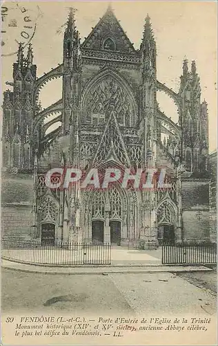 Cartes postales Vendome (L et C) Porte d'Entree de l'Eglise de la Trinite
