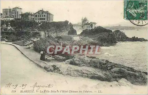 Ansichtskarte AK Biarritz la Villa Belsa t l'Hotel Chateau des Falaises