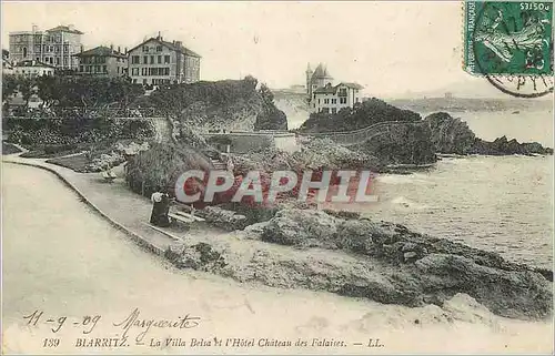Cartes postales Biarritz la Villa Belsa t l'Hotel Chateau des Falaises