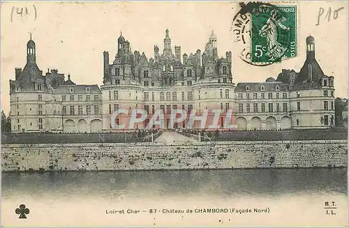 Cartes postales Loir et Cher Chateau de Chambord (Facade Nord)