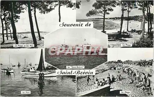 Cartes postales moderne Saint Brevin Cote de Jade La plage et les pins Le port Bateau