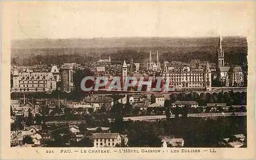 Cartes postales Pau le Chateau l'Hotel Gassion