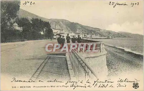 Cartes postales Menton Promenade du Midi et la Plage