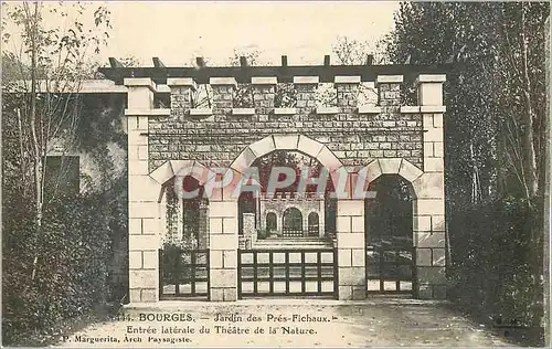 Cartes postales Bourges Jardin des Pres Fichaux Entree Laterale du Theatre de la Nature