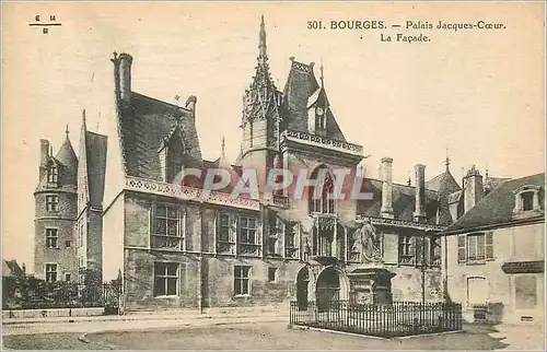Cartes postales Bourges Palais Jacques Coeur La Facade