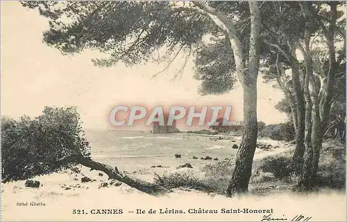 Cartes postales Cannes Ile de Lerins Chateau Saint Honorat