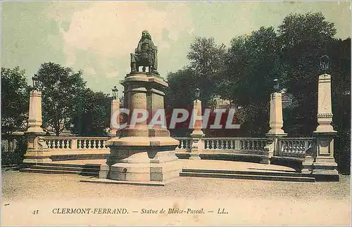 Cartes postales Clermont Ferrand Statue de Blaise Pascal