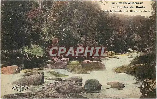 Cartes postales En Franche Comte Les Rapides du Doubs Apres la Chute