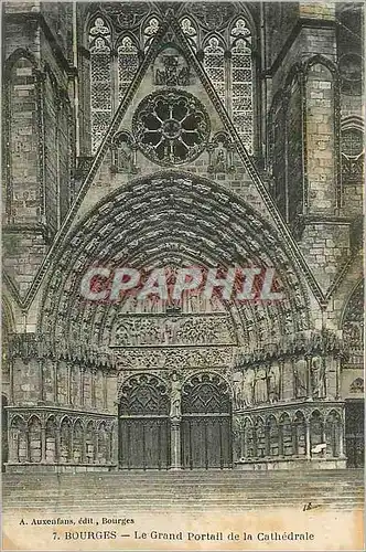 Cartes postales Bourges Le Grand Portail de la Cathedrale