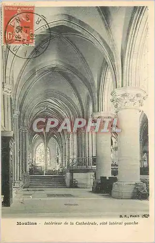 Cartes postales Moulins Interieur de la Cathedrale Cote Laterale Gauche