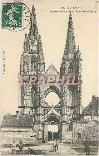 Cartes postales Soissons Les Fleches de Saint Jean des Vignes (animee)