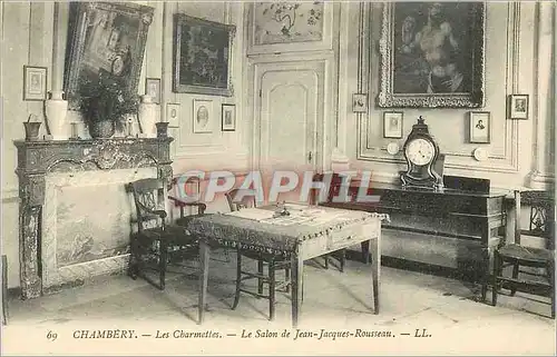 Ansichtskarte AK Chambery Les Charmettes Le Salon de Jean Jacques Rousseau